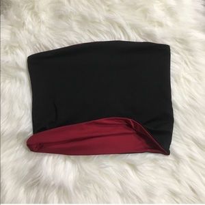 Reversible Black & Red Tube Top